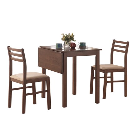Monarch Specialties Walnut Dining Set Rectangular Table